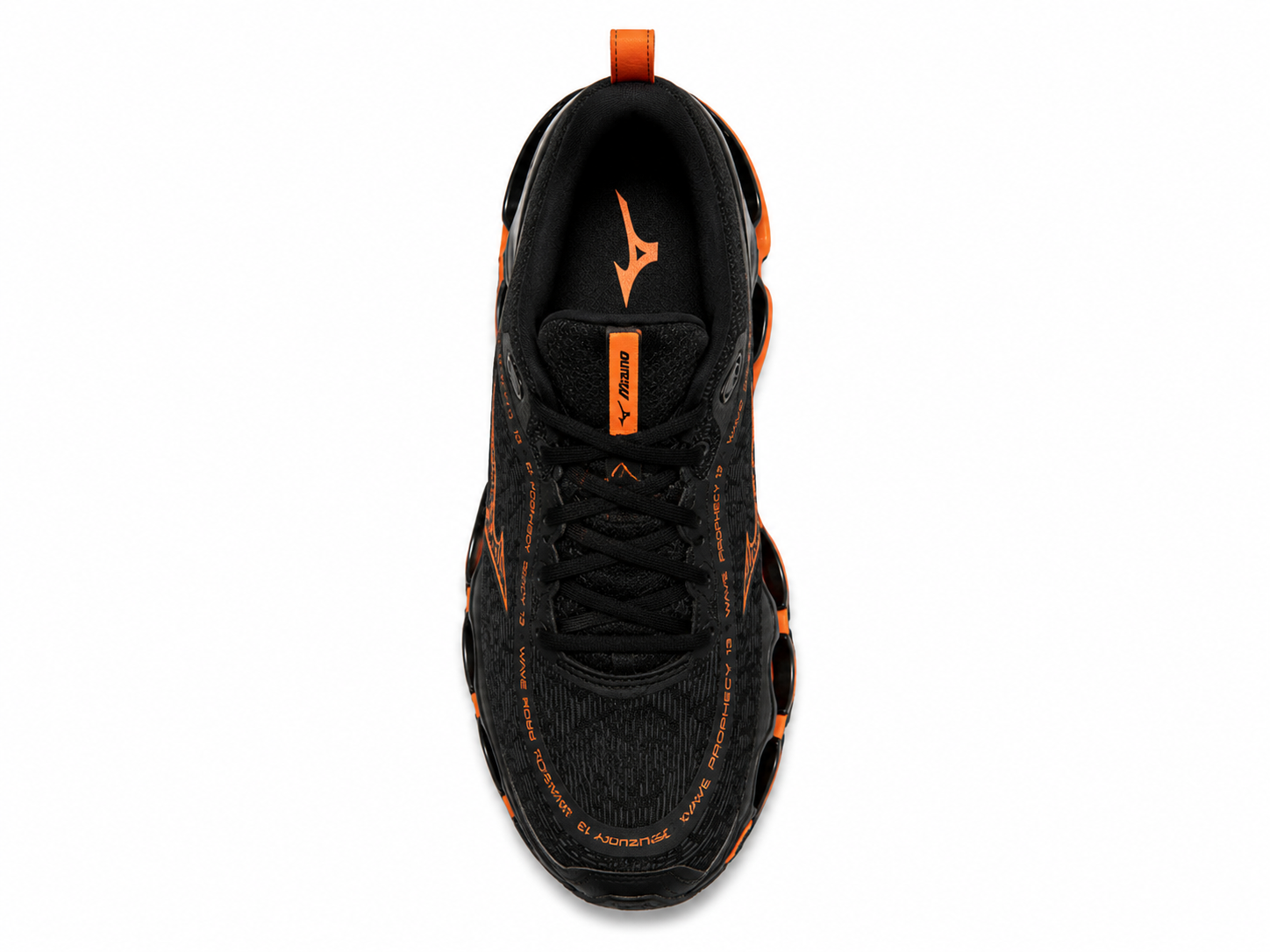Mizuno Wave Prophecy 13 Premium Preto/Laranja – Máximo Conforto e Estilo | Primeira Linha Premium