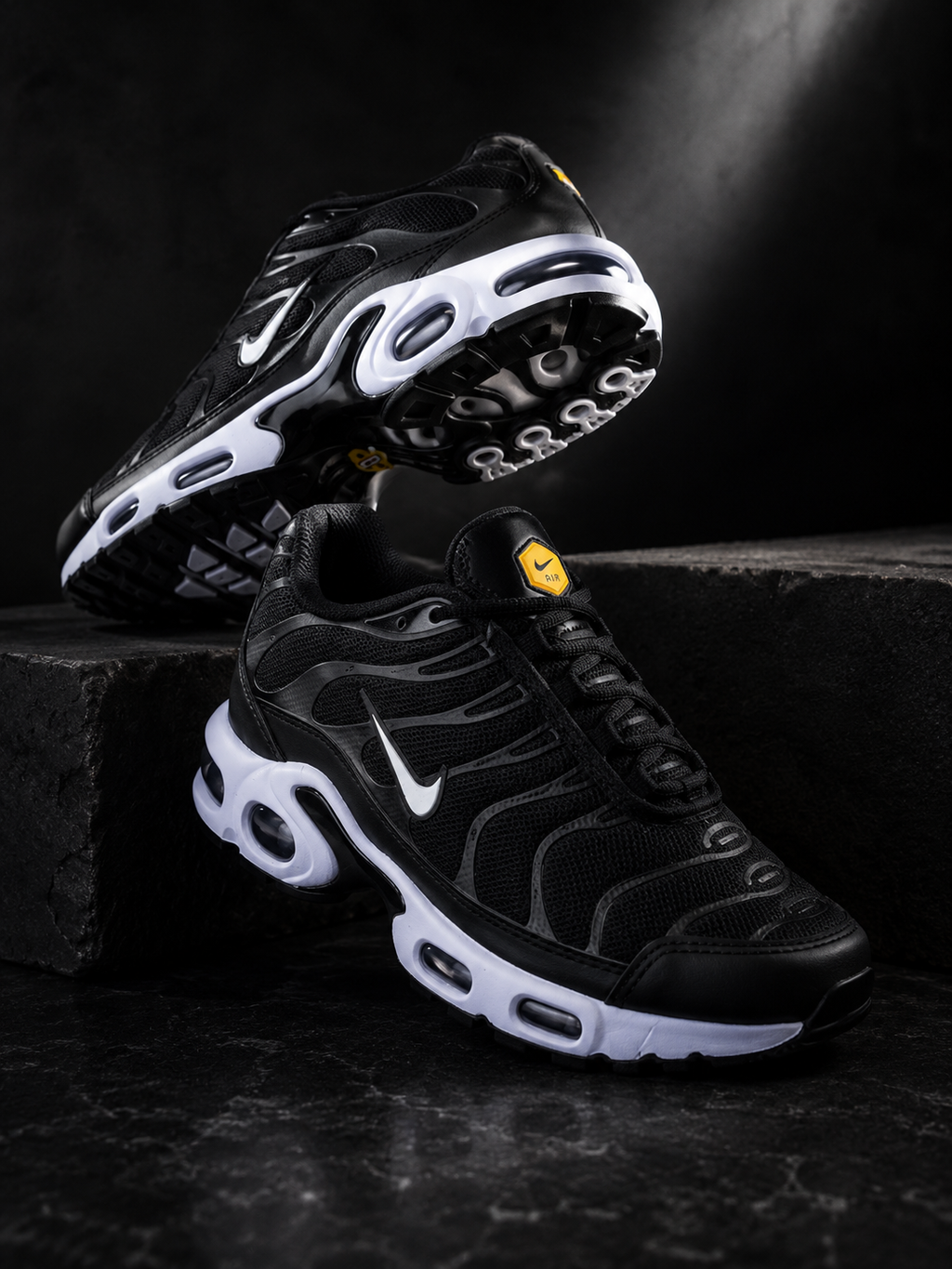 Air Max Plus Black White Premium