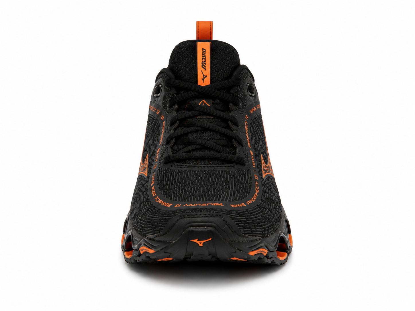 Mizuno Wave Prophecy 13 Premium Preto/Laranja – Máximo Conforto e Estilo | Primeira Linha Premium