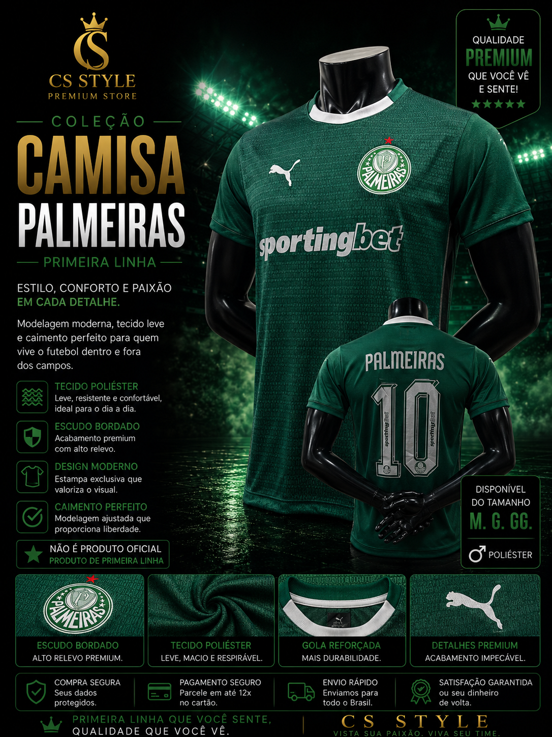 Camisa Palmeiras Home 2025/26 Premium | Masculina