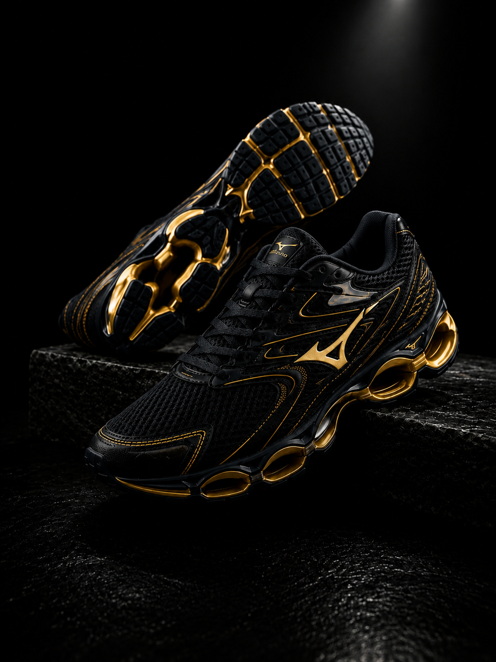Mizuno Wave Black Gold Premium