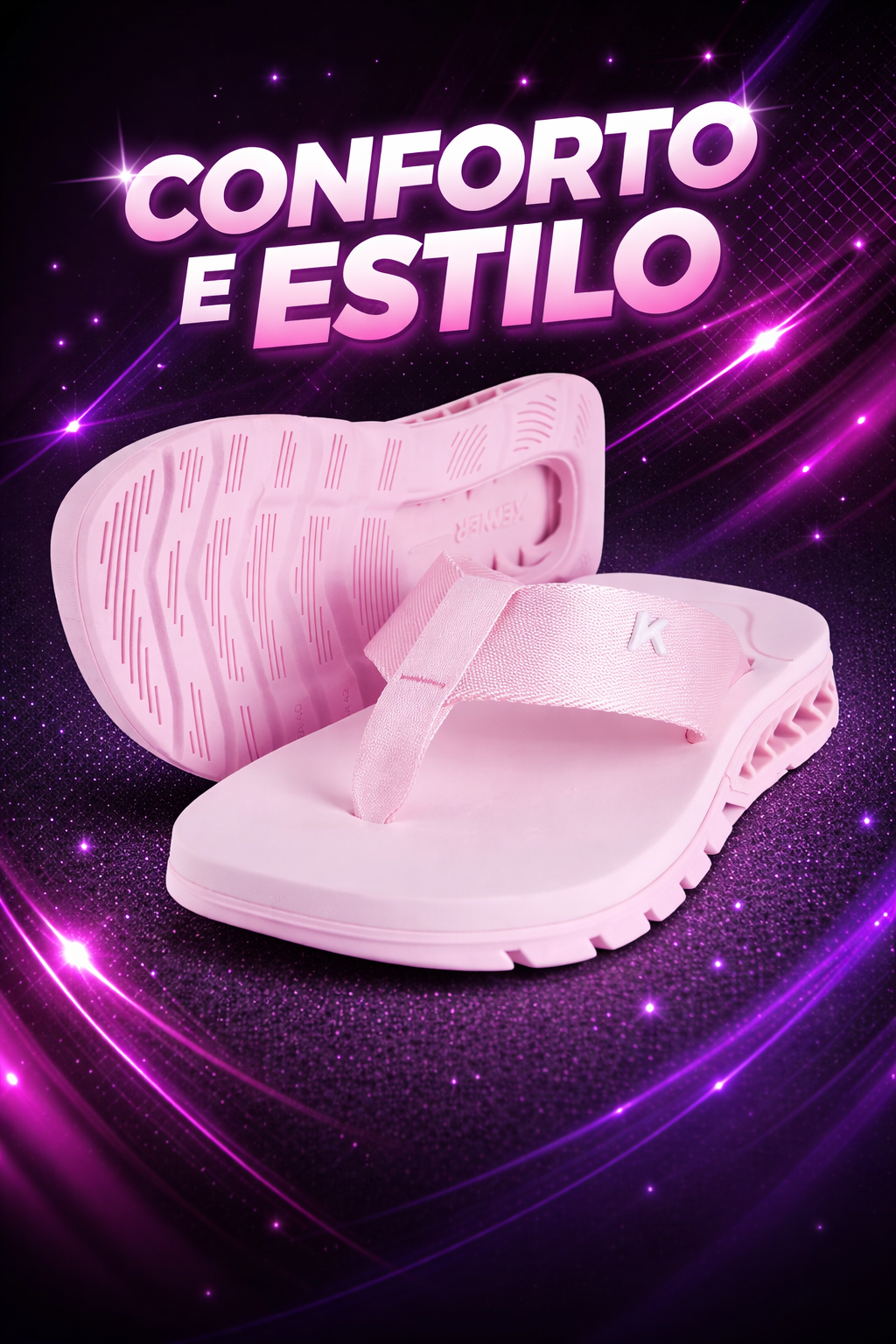 Sandalia/chinelo Kenner Original Rakka Rosa Candy