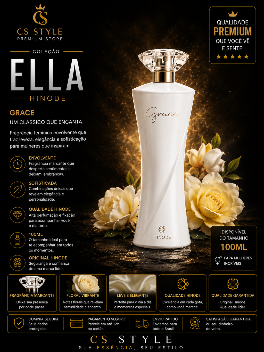 Grace Hinode 100ml – Elegância Clássica e Feminilidade em Cada Detalhe