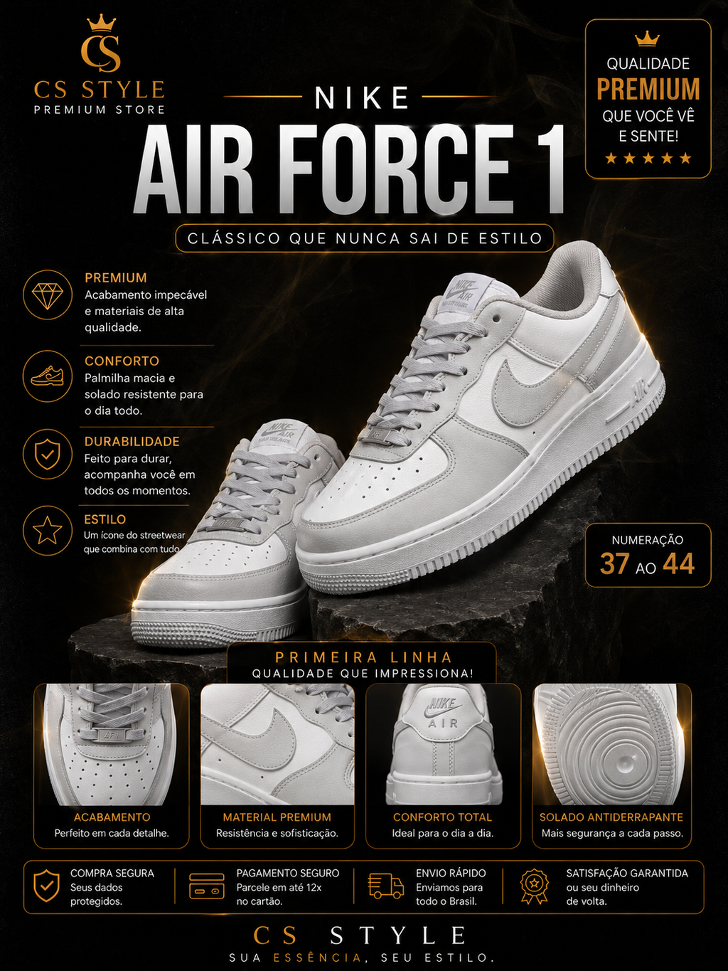 Nike Dunk Low Cinza e Branco Premium | Estilo, Conforto e Exclusividade