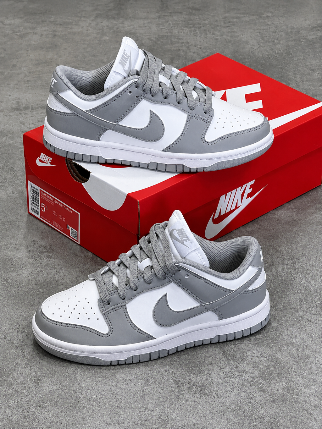 Nike Dunk Low Cinza e Branco Premium | Estilo, Conforto e Exclusividade