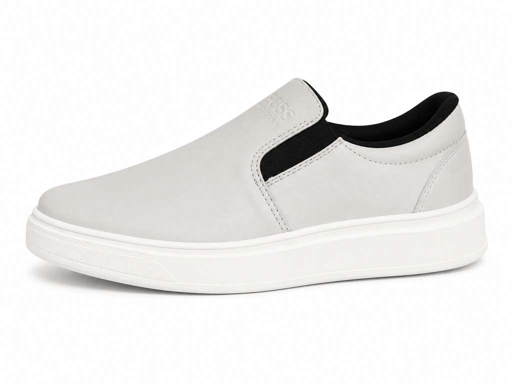 Slip On Boss Premium Branco – Elegância e Conforto | Primeira Linha Premium